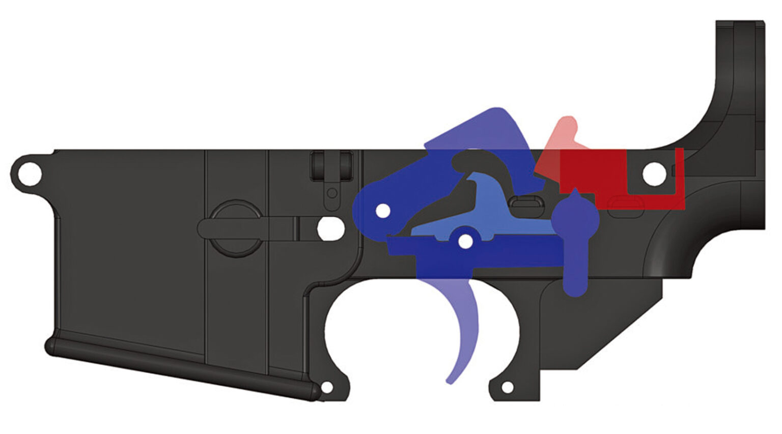 AR15 Drop in Auto Sear Auto Selector Full Stainless Steel VitoWhiper Solvent Traps