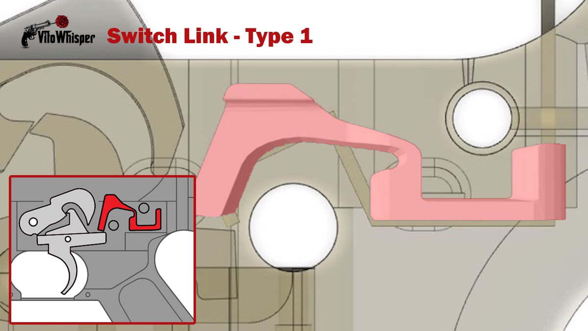 VitoWhisper AR15 Swift Link Type 1 AR15 Auto sear switch selector VWAR15SL