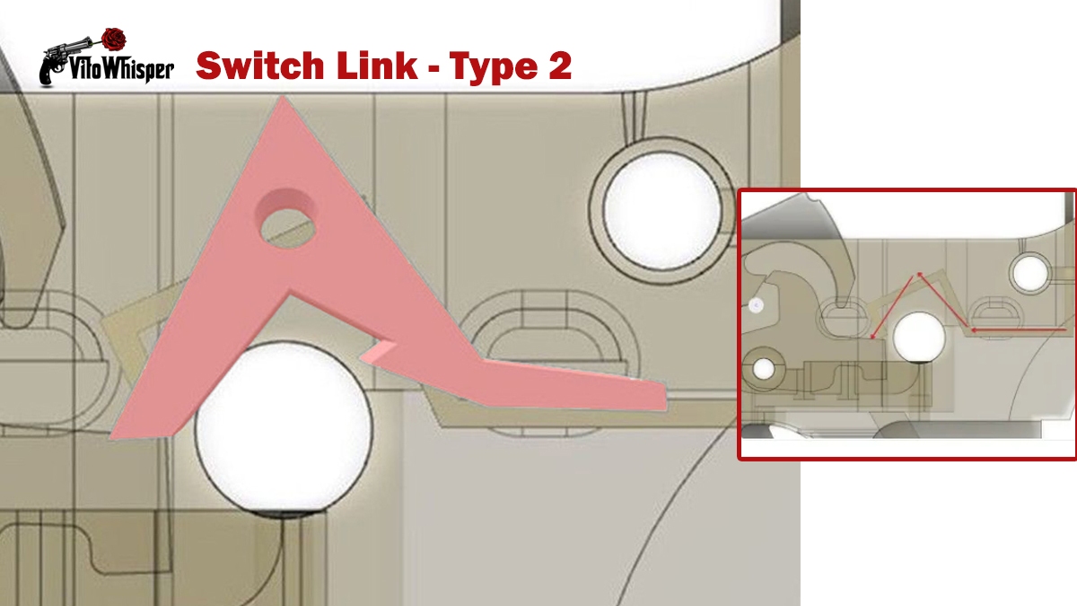 VitoWhisper AR15 Swift Link Type 2 AR15 Auto sear switch selector VWAR15SL